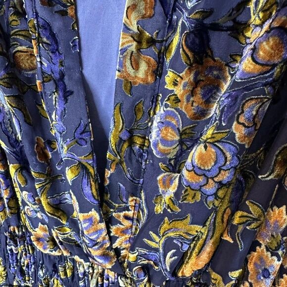 Anthropologie The Somerset Maxi Dress Velvet Edition Purple Size XS Boho - Picture 8 of 9